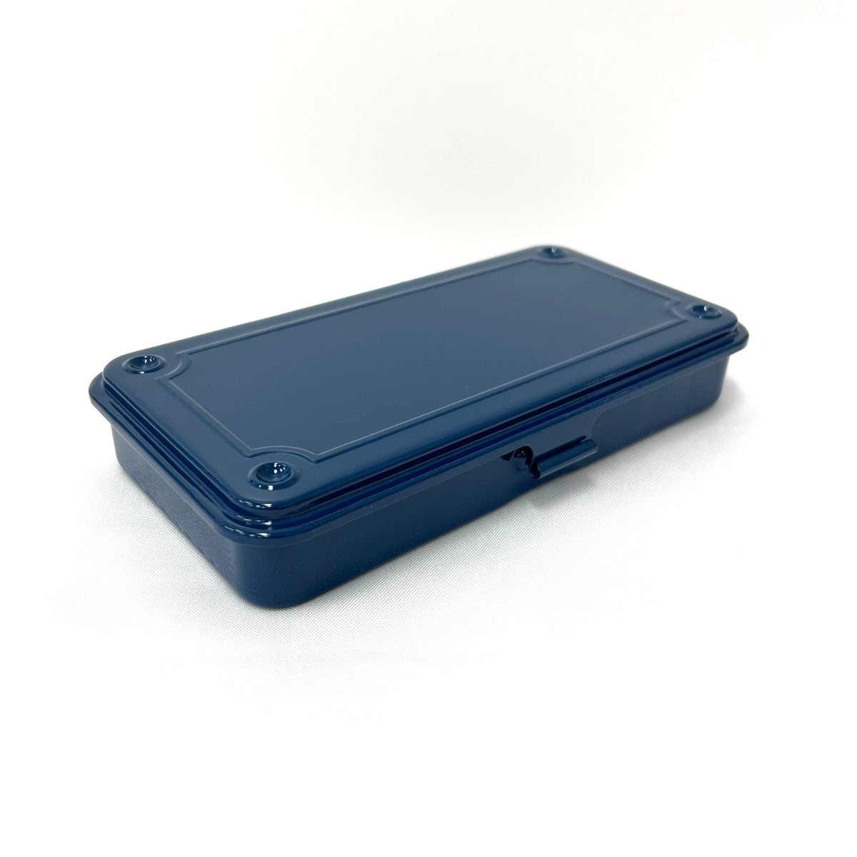 Toyo Steel Stackable Storage Box T-192 - Indigo

The Toyo T-192 toolbox is a slim, versatile storage solution, perfect for organizing small items like stationery, accessories, or tools.

Steel Storage Box with flat lid, made from one piece of steel, resulting in no sharp edges. Can be stacked securely due to the negative / positive imprints on the top and underside.&nbsp; Use for art supplies, make-up, nail polish, teas, travel documents - the possibilities are