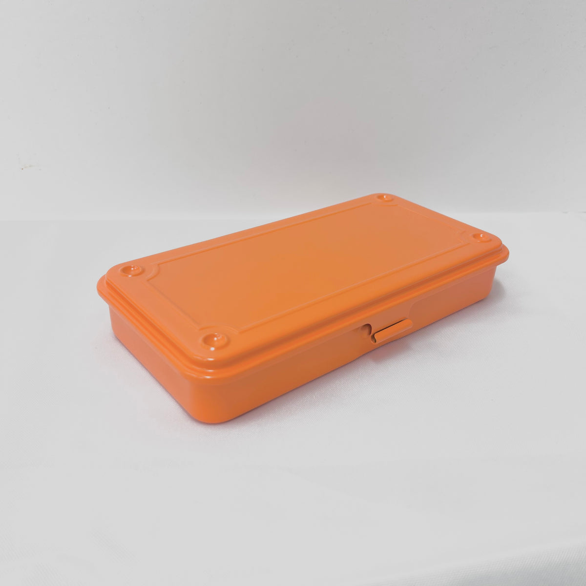 Toyo Steel Stackable Storage Box T-192 - Orange

The Toyo T-192 toolbox is a slim, versatile storage solution, perfect for organizing small items like stationery, accessories, or tools.

Steel Storage Box with flat lid, made from one piece of steel, resulting in no sharp edges. Can be stacked securely due to the negative / positive imprints on the top and underside.&nbsp; Use for art supplies, make-up, nail polish, teas, travel documents - the possibilities are endless.