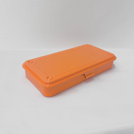 Toyo Steel Stackable Storage Box T-192 - Orange

The Toyo T-192 toolbox is a slim, versatile storage solution, perfect for organizing small items like stationery, accessories, or tools.

Steel Storage Box with flat lid, made from one piece of steel, resulting in no sharp edges. Can be stacked securely due to the negative / positive imprints on the top and underside.&nbsp; Use for art supplies, make-up, nail polish, teas, travel documents - the possibilities are endless.