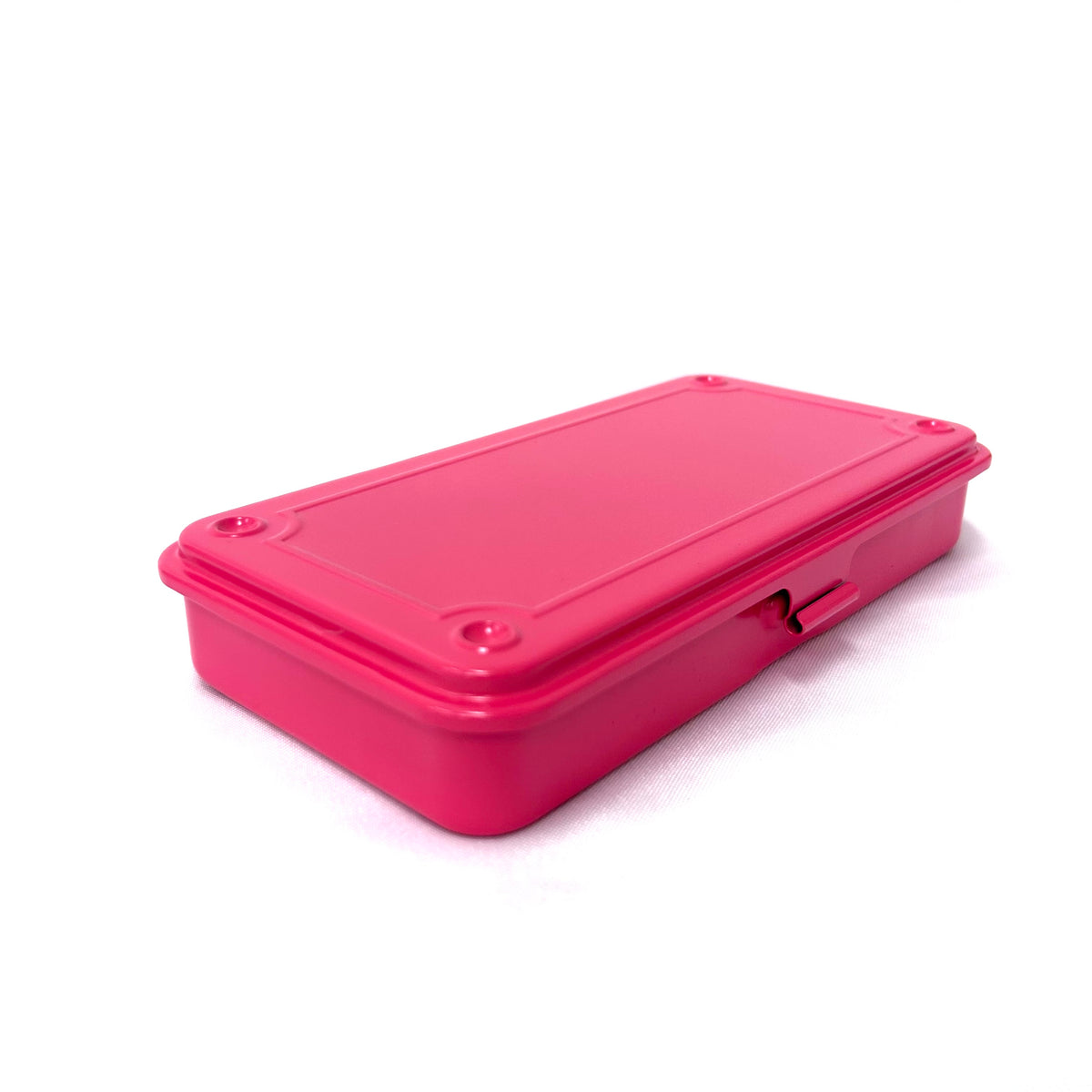 Toyo Steel Stackable Storage Box T-192 - Shocking Pink

The Toyo T-192 toolbox is a slim, versatile storage solution, perfect for organizing small items like stationery, accessories, or tools.

Steel Storage Box with flat lid, made from one piece of steel, resulting in no sharp edges. Can be stacked securely due to the negative / positive imprints on the top and underside.&nbsp; Use for art supplies, make-up, nail polish, teas, travel documents - the possibilities are endless.