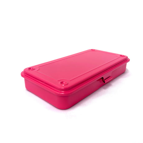 Toyo Steel Stackable Storage Box T-192 - Shocking Pink

The Toyo T-192 toolbox is a slim, versatile storage solution, perfect for organizing small items like stationery, accessories, or tools.

Steel Storage Box with flat lid, made from one piece of steel, resulting in no sharp edges. Can be stacked securely due to the negative / positive imprints on the top and underside.&nbsp; Use for art supplies, make-up, nail polish, teas, travel documents - the possibilities are endless.