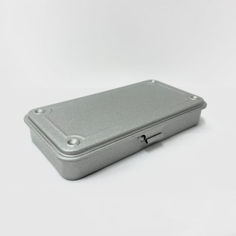 Toyo Steel Stackable Storage Box T-192 - Silver

The Toyo T-192 toolbox is a slim, versatile storage solution, perfect for organizing small items like stationery, accessories, or tools.

Steel Storage Box with flat lid, made from one piece of steel, resulting in no sharp edges. Can be stacked securely due to the negative / positive imprints on the top and underside.&nbsp; Use for art supplies, make-up, nail polish, teas, travel documents - the possibilities are endless.