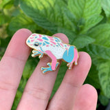 Pink & Blue Frog Pin