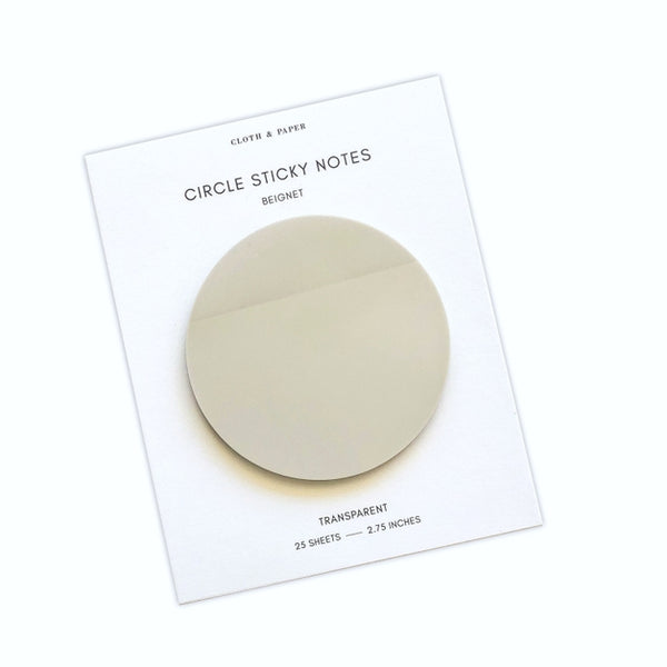 Transparent Circle Sticky Notes | Beignet