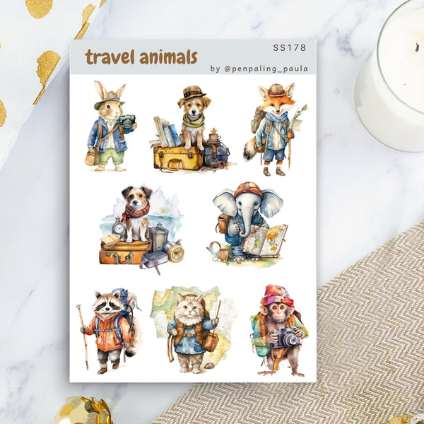 Travel Animals Sticker Sheet