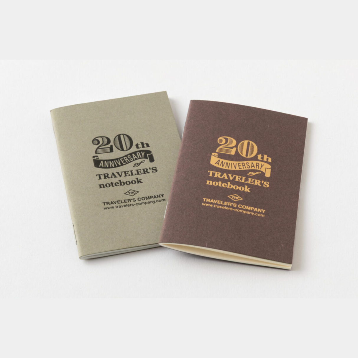 Traveler's Notebook 20th Anniversary Card Size Set - Brown