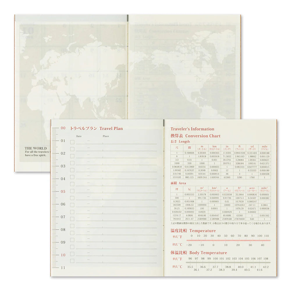 This is the 2026 Monthly Diary Refill for TRAVELER’S notebook Passport Size. The Monthly block layout is the most basic diary type that can allow you to plan the entire month at a glance. Because it is passport size, you can carry it around and use it as a sub diary. It is also convenient to just write down your anniversary or birthday.

This refill features MD Paper, developed specifically in pursuit of the perfect writing experience. You can use a variety of writing instruments (including fountain pens).