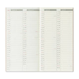 2026 Diary Weekly + Memo Regular Size features a weekly diary with a page worth of memo space. On the left side, you have a section where you can write your weekly plans for 2026, and on the right side, you have a memo section where the grids are printed to make writing and drawing simple and fun.


A single notebook covers six months. This set includes two notebooks - one for each half of the year. This refill features MD Paper, developed specifically in pursuit of the perfect writing experience. 