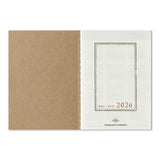 This is 2026 Weekly Diary Refill for TRAVELER'S notebook Passport Size. There is ample space for each day of the week to jot down notes, appointments, or other tasks. It is also suitable for use as a mini diary where you can write down things that happen daily.

This refill features MD Paper, developed specifically in pursuit of the perfect writing experience. You can use a variety of writing instruments (including fountain pens) without bleed-through. It also comes with a guide and a sticker sheet.