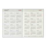 This is 2026 Weekly Diary Refill for TRAVELER'S notebook Passport Size. There is ample space for each day of the week to jot down notes, appointments, or other tasks. It is also suitable for use as a mini diary where you can write down things that happen daily.

This refill features MD Paper, developed specifically in pursuit of the perfect writing experience. You can use a variety of writing instruments (including fountain pens) without bleed-through. It also comes with a guide and a sticker sheet.