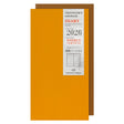 2026 Diary Weekly Vertical Regular Size features a vertical diary that is useful for keeping track of schedules on a timely basis. You can plan or record events through increments of 30 minutes throughout the day, with extra space below for notes.


A single notebook covers six months. This set includes two notebooks - one for each half of the year. This refill features MD Paper, developed specifically in pursuit of the perfect writing experience. You can use a variety of writing instruments.
