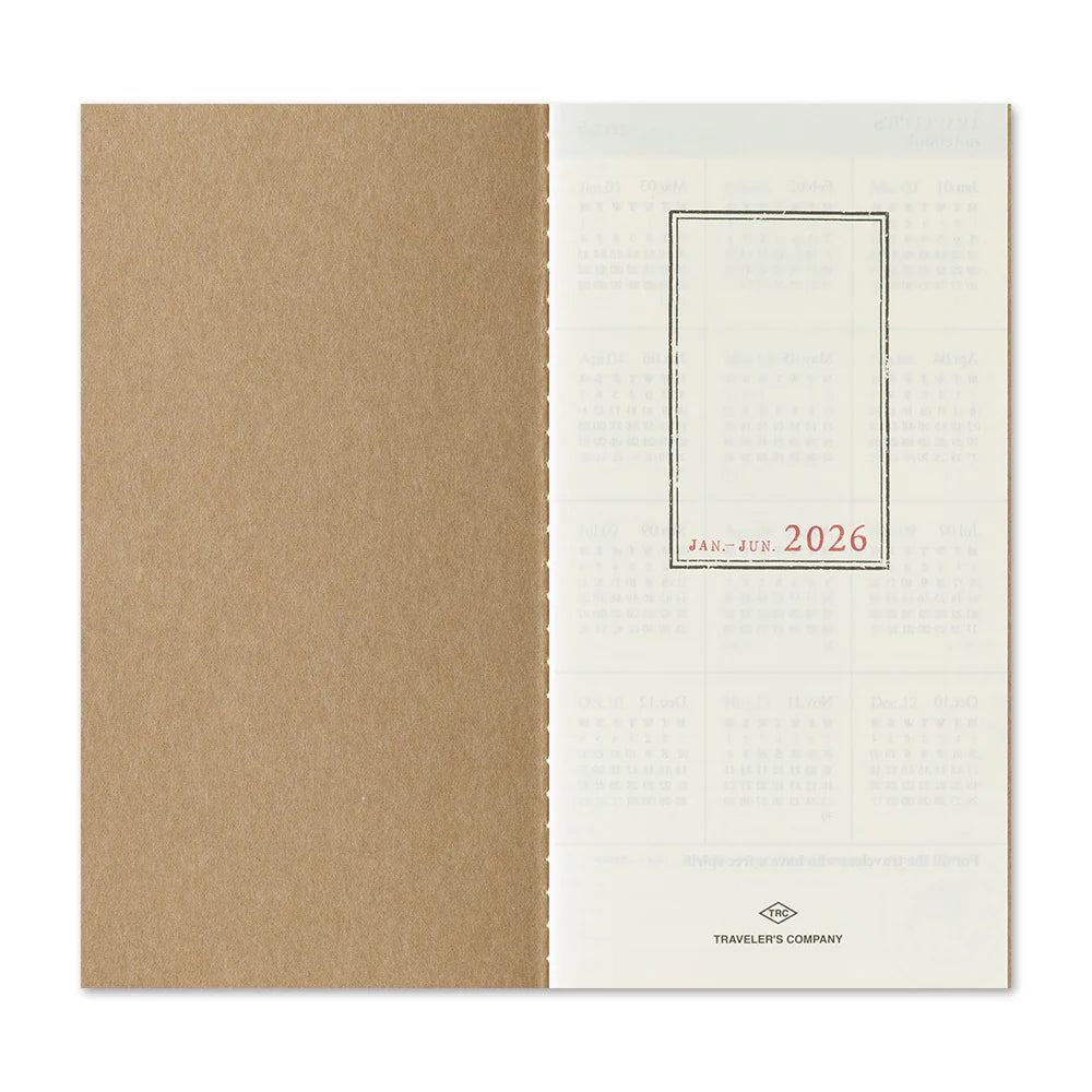 2026 Diary Weekly Vertical Regular Size features a vertical diary that is useful for keeping track of schedules on a timely basis. You can plan or record events through increments of 30 minutes throughout the day, with extra space below for notes.


A single notebook covers six months. This set includes two notebooks - one for each half of the year. This refill features MD Paper, developed specifically in pursuit of the perfect writing experience. You can use a variety of writing instruments.