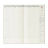 2026 Diary Weekly Vertical Regular Size features a vertical diary that is useful for keeping track of schedules on a timely basis. You can plan or record events through increments of 30 minutes throughout the day, with extra space below for notes.


A single notebook covers six months. This set includes two notebooks - one for each half of the year. This refill features MD Paper, developed specifically in pursuit of the perfect writing experience. You can use a variety of writing instruments.