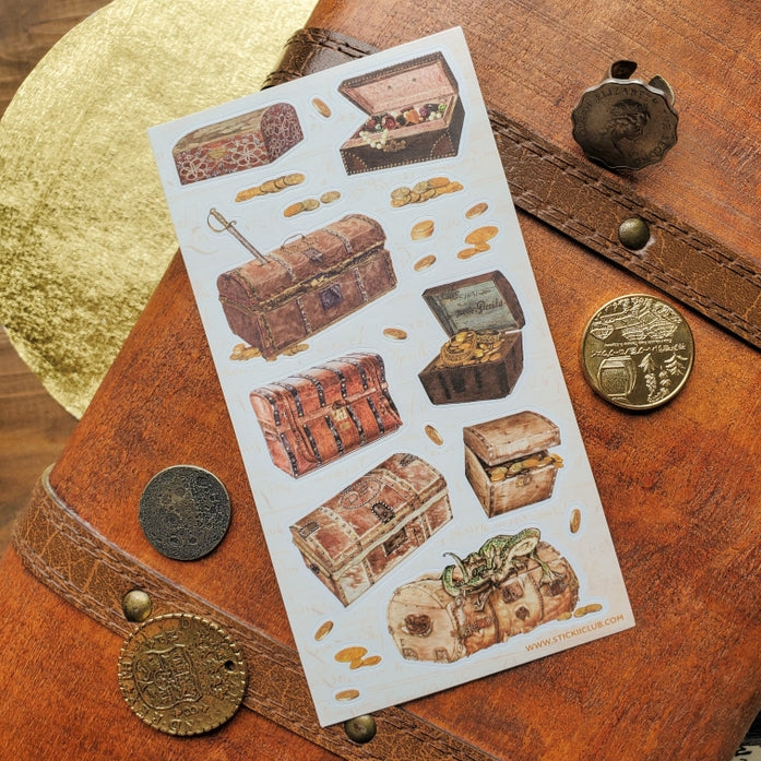 Hoja de pegatinas de Treasure Awaits