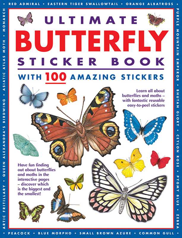 Ultimate Butterfly Sticker Book with 100 Amazing Stickers By Armadillo ...