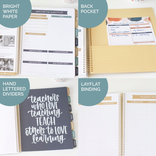 Undated Teacher Planner - Interchangeable Cover