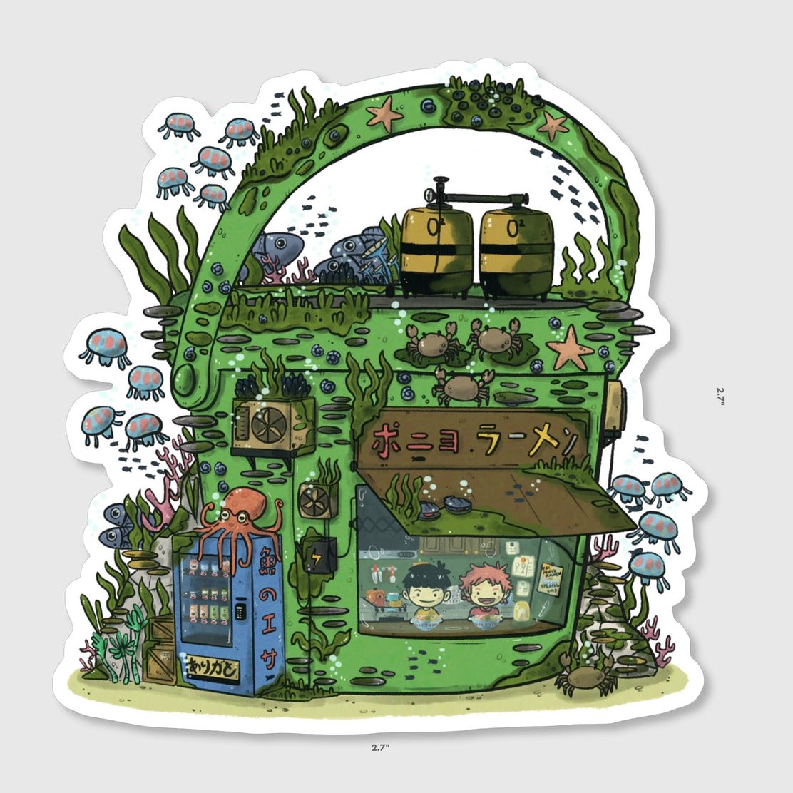 Sushiboiiiyy - Underwater Bucket Ramen Shop Sticker – Little Craft Place