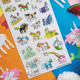 🌈🦄 Unicorns come in all shapes, sizes, colors, and weirdness - they’re just like us! @teabag.cartoon’s uni-cool set of mythical hybrids shows off the bingo card worthy type of unicorns you might just spot. From the winged pink fairy-corn to the sushi-corn, there is definitely a spirit unicorn for everyone!