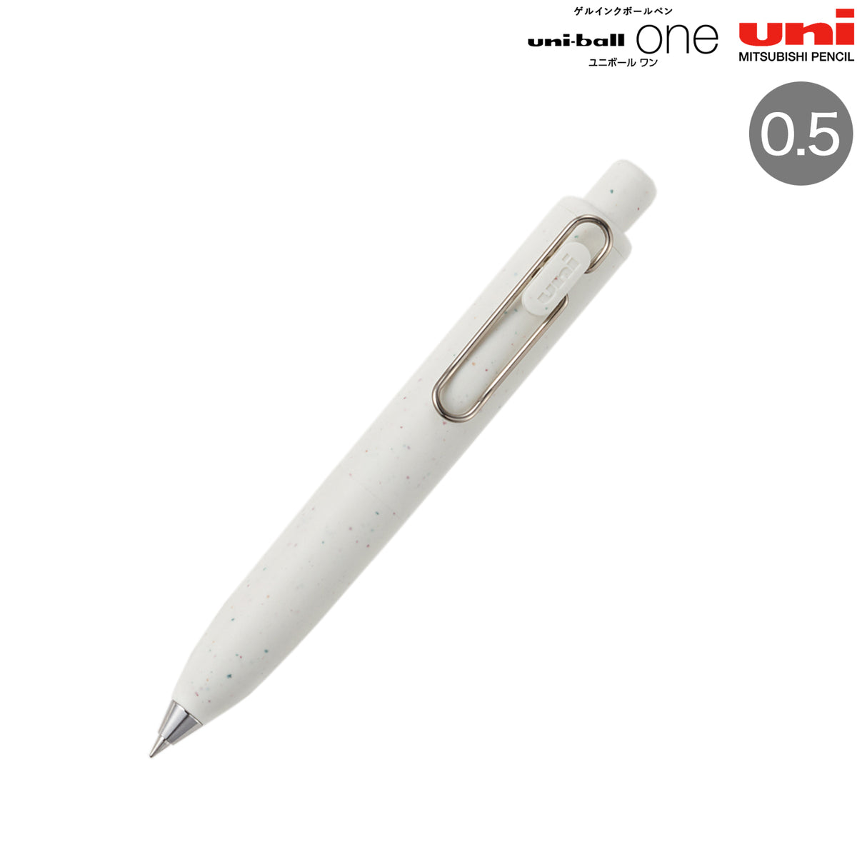 Uni-ball One P Gel Pen 0.5mm Dot White Tea