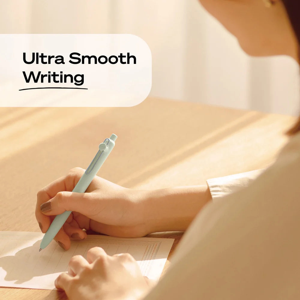Uniball Zento Gel Pen 4 Pack - Boho Collection

Experience ultra smooth, effortless writing with uniball™ Zento retractable gel pens. The quick-drying liquid gel ink minimizes smudging and ensures no bleed-through to keep pages clean. With a precise 0.7mm point, uniball™ Zento offers a vivid, dark ink crisp, bold lines with every stroke.


Packaged in a convenient 4-count set, Zento pens are ideal for everyday writing, journaling, work, and school. This set includes pen bodies in the colors Mist, Adobe, Lin