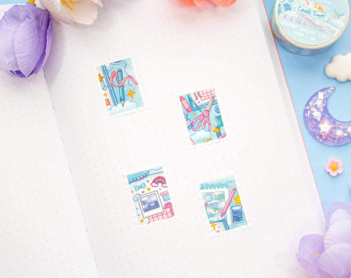 Unicorn Eclipse - Craft Time Stamp Washi Tape