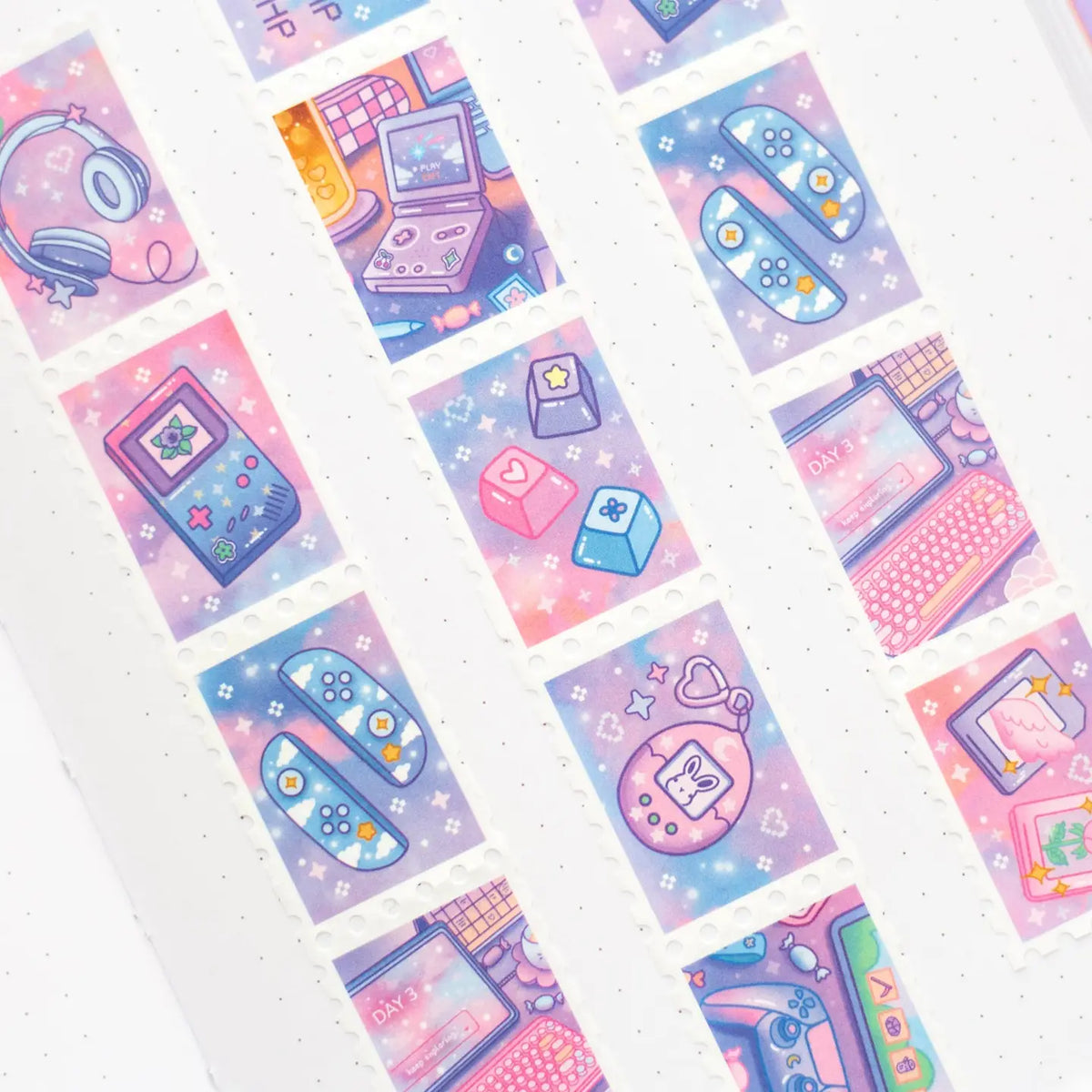 Unicorn Eclipse - Game Time Stamp Washi Tape

1 roll: 25mm x 5m
Made of eco-friendly adhesive paper materials
Easily removable with no residue

✧Notes✧ Please note that color on images may vary from monitor to monitor due to photographing, lighting and screen settings. Minor errors may be possible as these stickers are handmade.