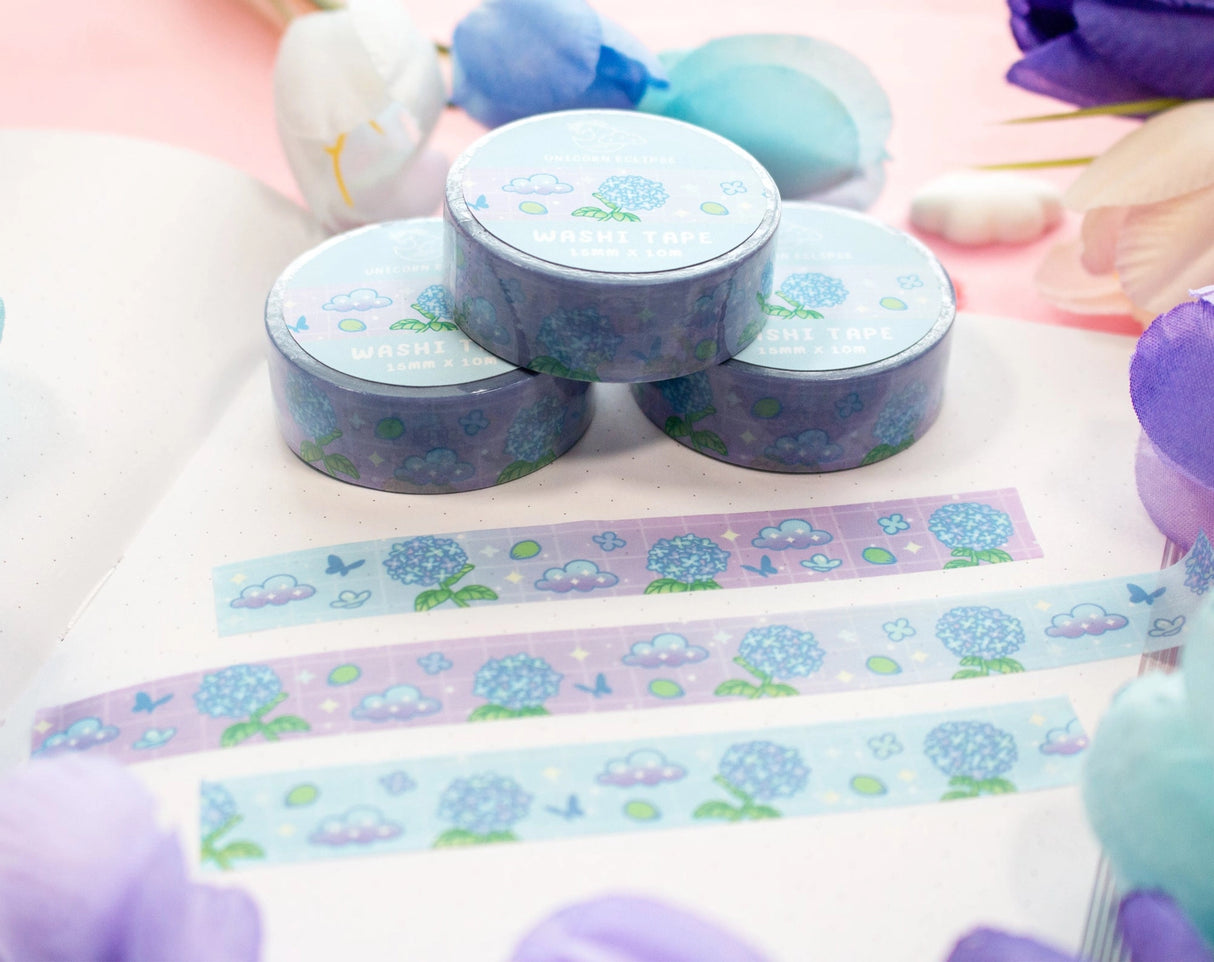 Unicorn Eclipse - Hydrangea Dreams Washi Tape

1 roll: 15mm x 10m
Made of eco-friendly adhesive paper materials
Easily removable with no residue

✧Notes✧ Please note that color on images may vary from monitor to monitor due to photographing, lighting and screen settings. Minor errors may be possible as these stickers are handmade.