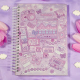 Unicorn Eclipse - Magical Memories Reusable Sticker Book

Reusable Sticker books are used to store stickers and they come with double-sided release paper to ensure stickers can stick and be removed from the page cleanly. They’re great for collecting stickers!

✧Size &amp; Materials✧

Size (WxH): 5.75 in x 8.25 in (A5)
50 sheets (100 in total including both sides)
Sticker release paper with frosted clear cover
Sticker not included