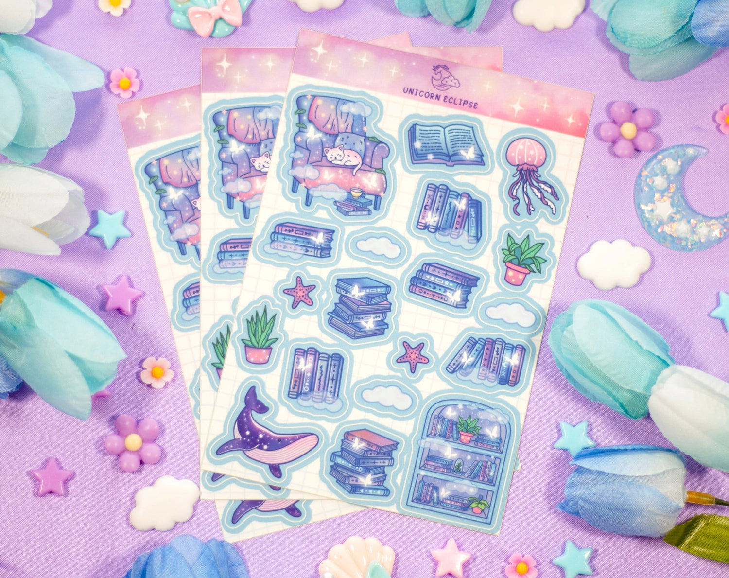 Unicorn Eclipse - Reading Room Sticker Sheet