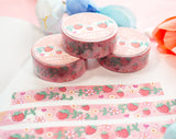 Unicorn Eclipse - Strawberries Washi Tape

1 roll: 15mm x 10m
Made of eco-friendly adhesive paper materials
Easily removable with no residue

✧Notes✧ Please note that color on images may vary from monitor to monitor due to photographing, lighting and screen settings. Minor errors may be possible as these stickers are handmade.