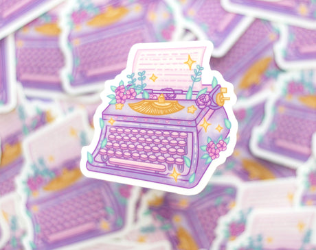 Unicorn Eclipse - Typewriter Clear Sticker