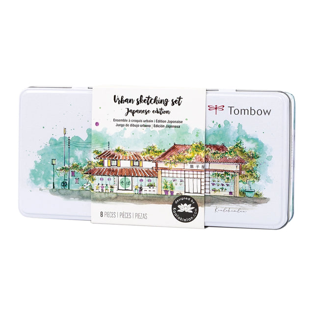 Bring your surroundings to life with the Tombow Urban Sketching Set, designed for artists who love capturing city views, small towns, and daily scenes.

Each set includes:

3 Dual Brush Pens
2 Kimonogatari Colored Pencils
Medium Water Brush
MONO Graph Mechanical Pencil in Mint Green
MONO Drawing Pen in 005
Step-by-step digital guide.&nbsp;