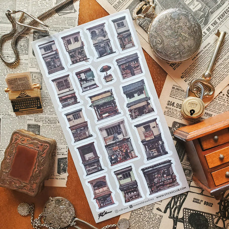 Urban Storefronts Sticker Sheet