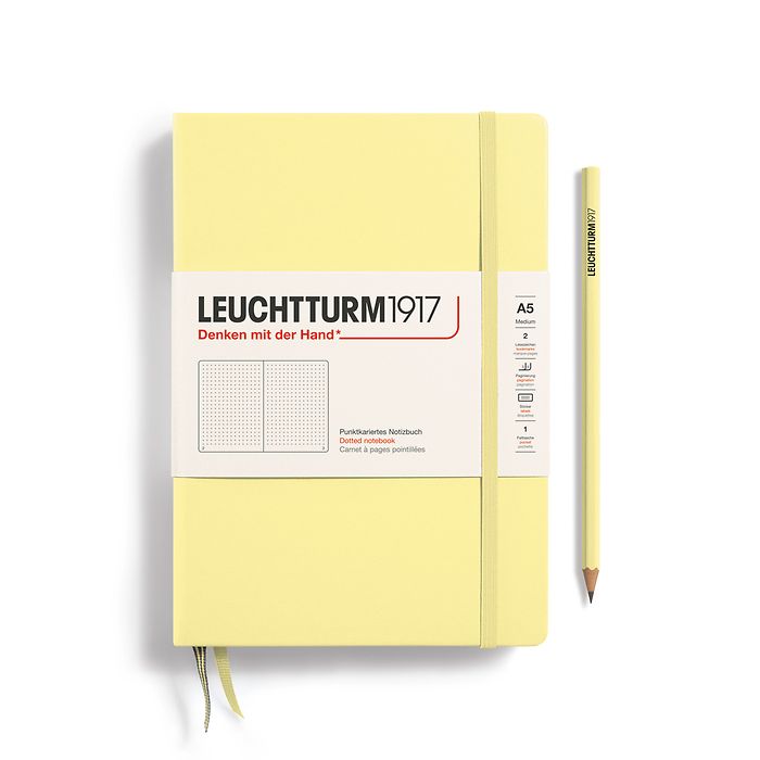 Carnet LEUCHTTURM1917 A5 à Points - Couverture Rigide, 251 Pages Numérotées, 2 Marque-pages - Couleur 'Army' Vert - 9