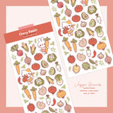 Cherry Rabbit Veggie Friends Sticker Sheet