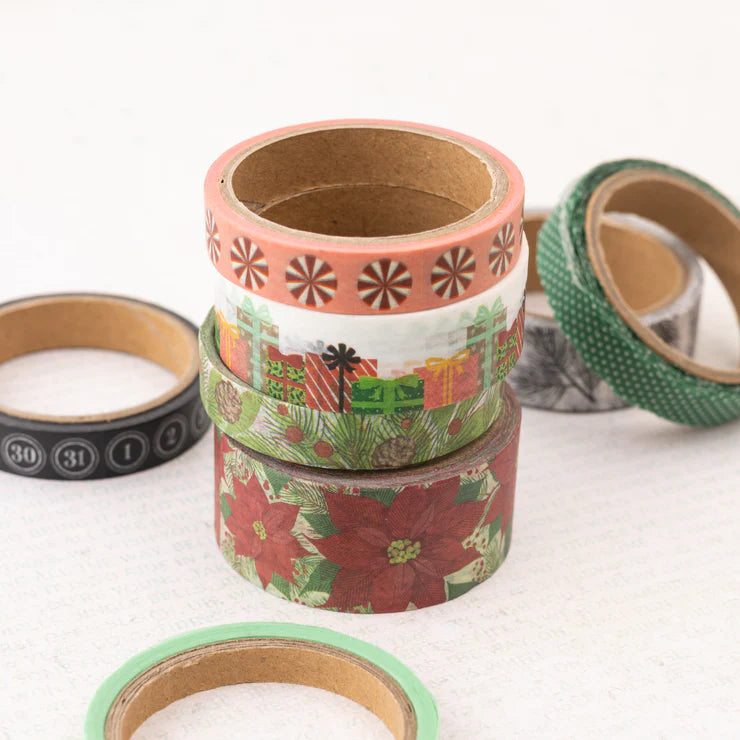 Vicki Boutin Evergreen & Holly Washi Tape 8/Pkg