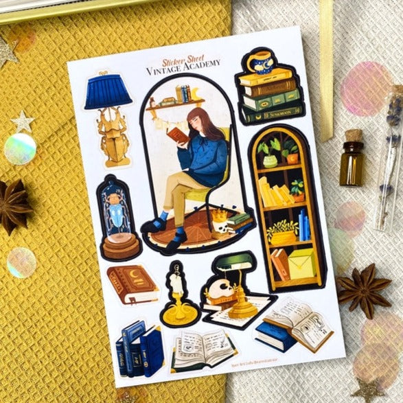 Vintage Academy Sticker Sheet