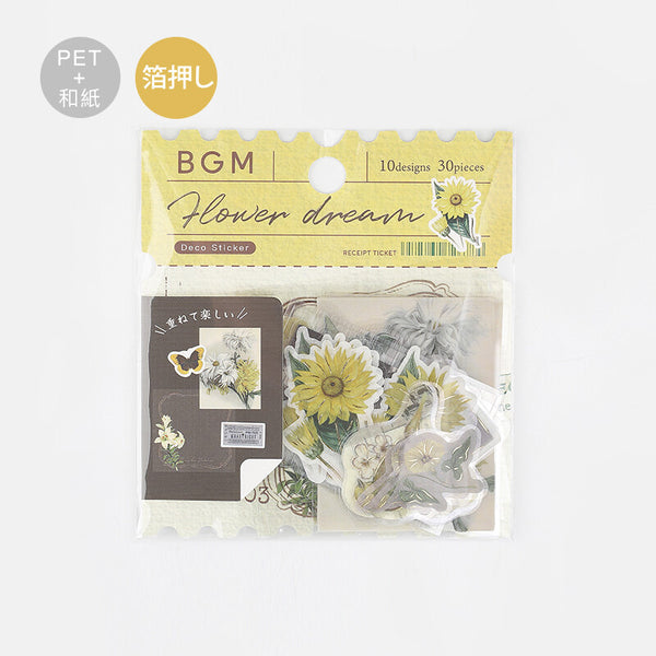 BGM Vintage Flower Dream Flake Sticker