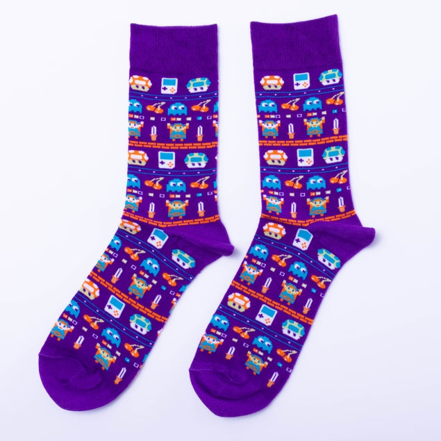 Vintage Gamer Socks - Men's Crew Socks For Tech Lovers