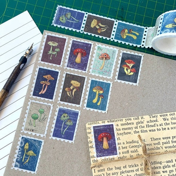 Hannakin Vintage Mushroom Volume II Stamp Washi Tape