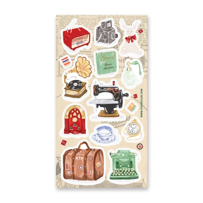 Vintage Treasure Hunting Sticker Sheet