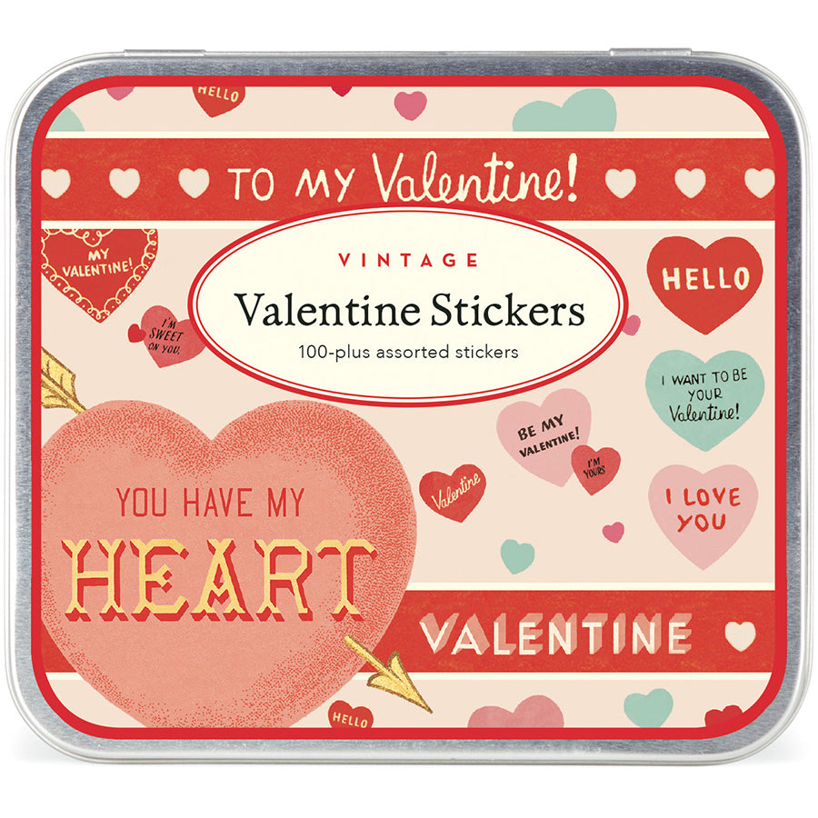 Vintage Valentine Sticker Tin
