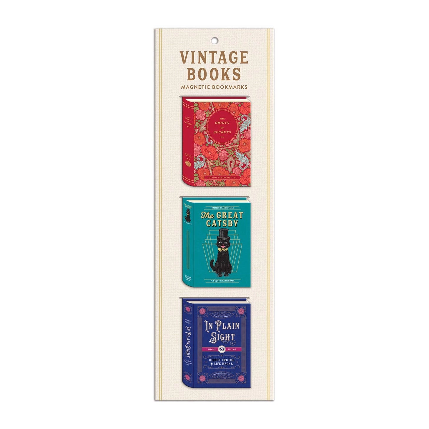 This lovely trio of bookmarks will help any reader keep track of where they are in a book. The set includes 3 different magnetic clip bookmarks, sure to add a little color and nostalgia to your book or magazine.