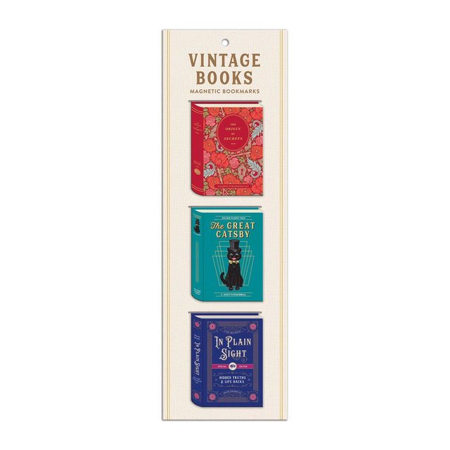 This lovely trio of bookmarks will help any reader keep track of where they are in a book. The set includes 3 different magnetic clip bookmarks, sure to add a little color and nostalgia to your book or magazine.