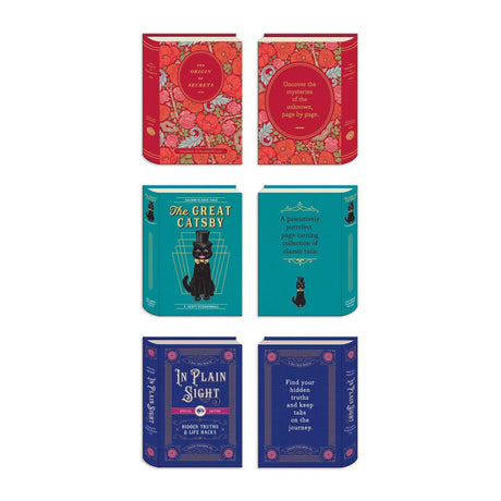 This lovely trio of bookmarks will help any reader keep track of where they are in a book. The set includes 3 different magnetic clip bookmarks, sure to add a little color and nostalgia to your book or magazine.