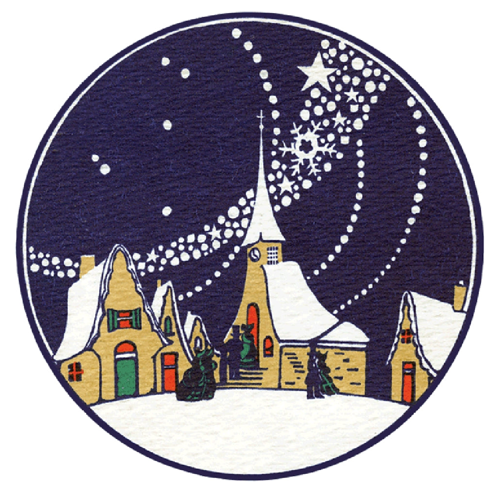 Vintage Christmas Holiday Sticker Box