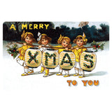 Vintage Christmas Holiday Sticker Box