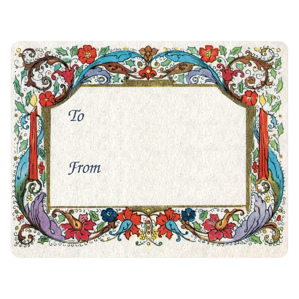 Vintage Christmas Holiday Sticker Box