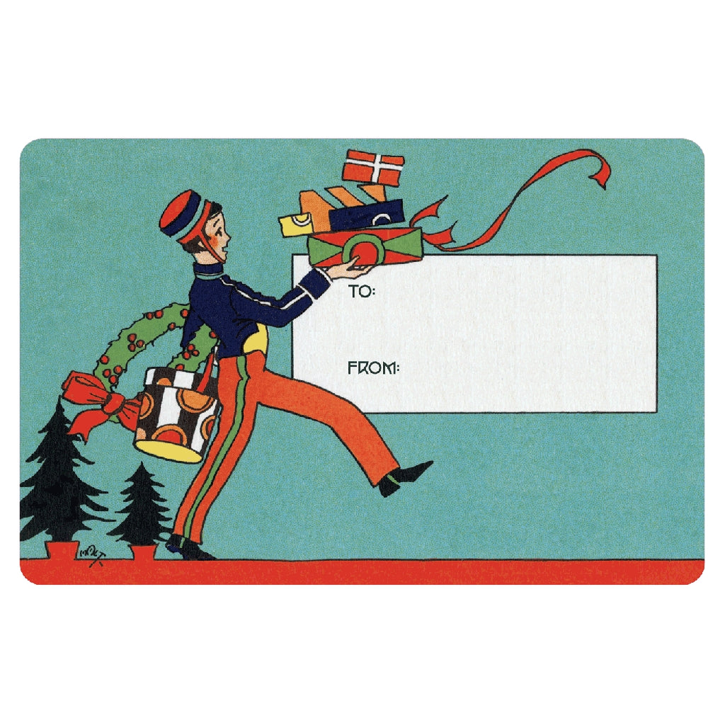 Vintage Christmas Holiday Sticker Box
