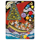 Vintage Christmas Holiday Sticker Box